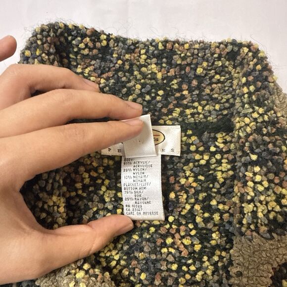 TALBOTS Women's Jacket Long Sleeve Multicolor Button Down Acrylic Blend.Size S - Picture 6 of 9